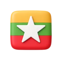 Myanmar Flag 3D icon