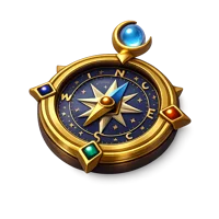 Brown Mystical Compass 3D icon