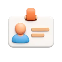 Name Badge 3D icon