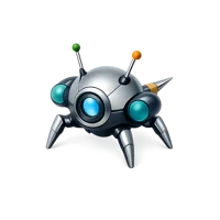 Blue Nanobot 3D icon