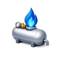 Blue Natural Gas 3D icon