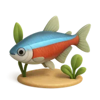 Neon Tetra 3D icon