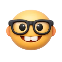 Nerd Face 3D icon