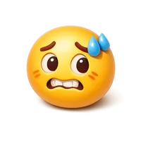 Nervous Face 3D icon