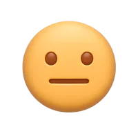 Neutral Face 3D icon