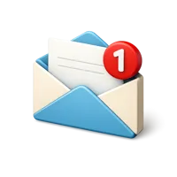 Blue New Mail 3D icon