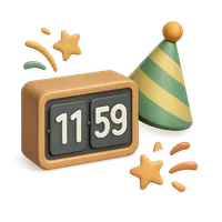 New Year's Eve Countdown 3D icon