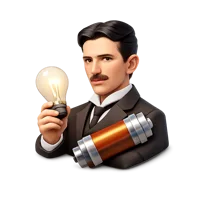 Nikola Tesla 3D icon