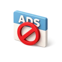 No Ads 3D icon