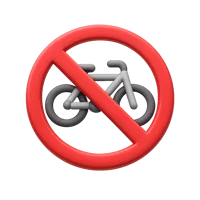 No Bicycles 3D icon
