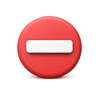 No Entry 3D icon