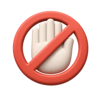 No Gesture 3D icon