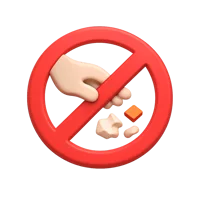 No Littering 3D icon