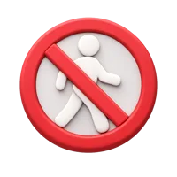 No Pedestrians 3D icon