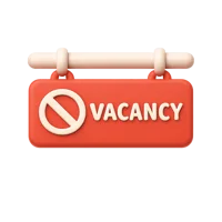 No Vacancy Sign 3D icon