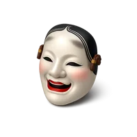 Noh Mask 3D icon