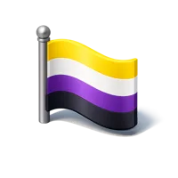 Nonbinary Flag 3D icon