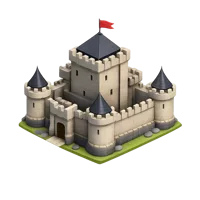 Green Norman Castle 3D icon