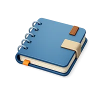 Blue Notebook 3D icon