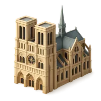 Notre Dame 3D icon