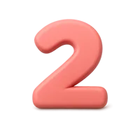 Number 2 3D icon