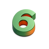 Number 6 3D icon