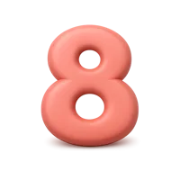 Number 8 3D icon