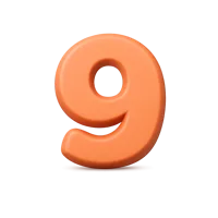 Number 9 3D icon