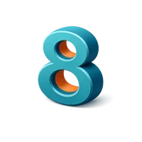 Number Eight 3D icon