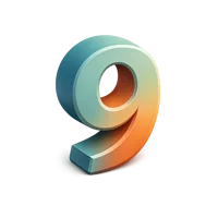Number Nine 3D icon