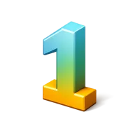 Number One 3D icon