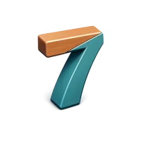 Number Seven 3D icon