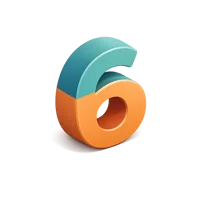 Number Six 3D icon
