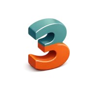 Number Three 3D icon