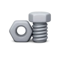 Nut and Bolt 3D icon