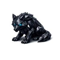 Obsidian Wolf 3D icon