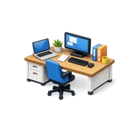 Blue Office 3D icon