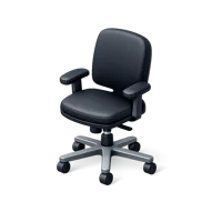 Blue Office Chair 3D icon
