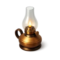 Brown Oil Lamp 3D icon