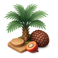 Oil Palm (Elaeis guineensis) 3D icon