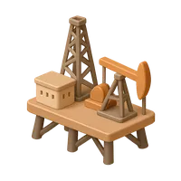 Oil Rig 3D icon