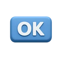 OK Button 3D icon
