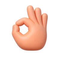 OK Gesture 3D icon