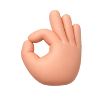 OK Hand 3D icon