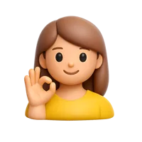 OK Woman 3D icon