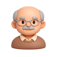 Older Man 3D icon