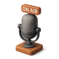 Old Fashioned Radio Show Microphone 3D icon