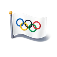 Olympic Flag 3D icon