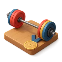 Olympic weightlifting 3D icon