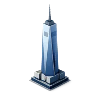 Blue One World Trade Center 3D icon